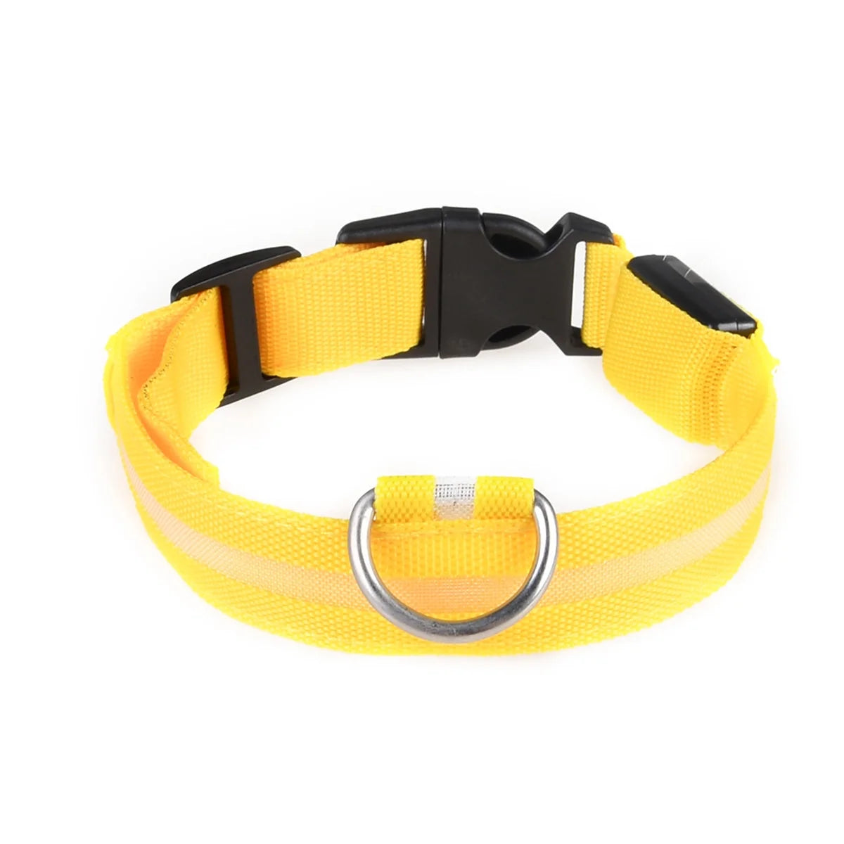 LED Dog Collar USB Rechargeable Waterproof Adjustable Light up Dog Collar Super Bright Safety Light Glowing Collars